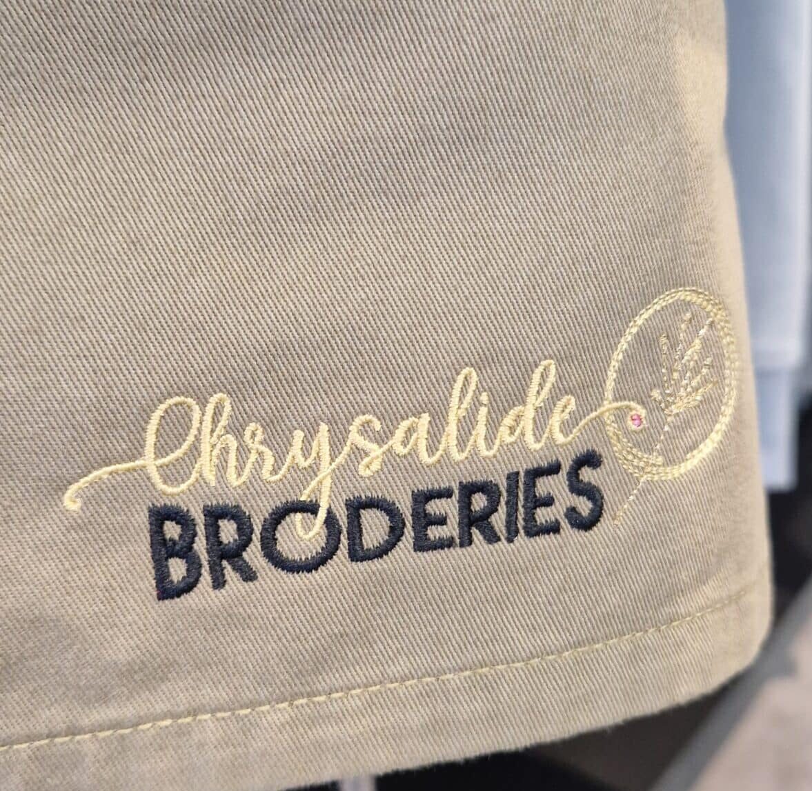 chrysalide broderie publicité textile cotentin